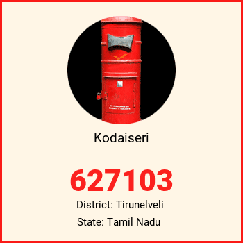 Kodaiseri pin code, district Tirunelveli in Tamil Nadu