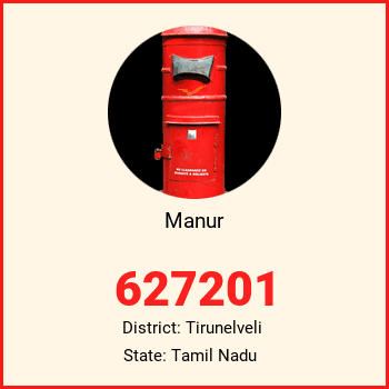 Manur pin code, district Tirunelveli in Tamil Nadu