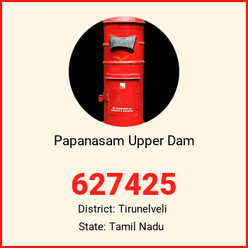 Papanasam Upper Dam pin code, district Tirunelveli in Tamil Nadu