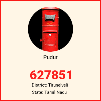Pudur pin code, district Tirunelveli in Tamil Nadu