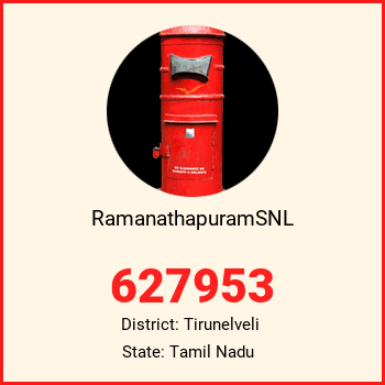 RamanathapuramSNL pin code, district Tirunelveli in Tamil Nadu