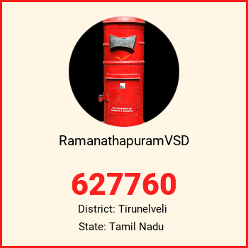 RamanathapuramVSD pin code, district Tirunelveli in Tamil Nadu