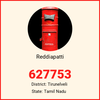 Reddiapatti pin code, district Tirunelveli in Tamil Nadu