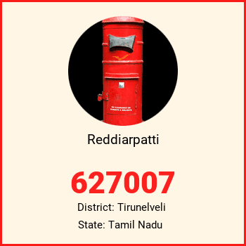Reddiarpatti pin code, district Tirunelveli in Tamil Nadu