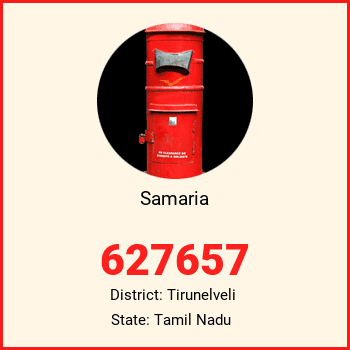 Samaria pin code, district Tirunelveli in Tamil Nadu