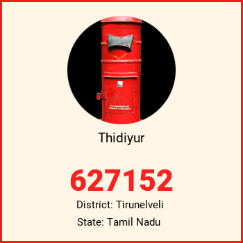 Thidiyur pin code, district Tirunelveli in Tamil Nadu