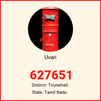 Uvari pin code, district Tirunelveli in Tamil Nadu
