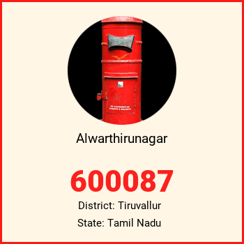 Alwarthirunagar pin code, district Tiruvallur in Tamil Nadu