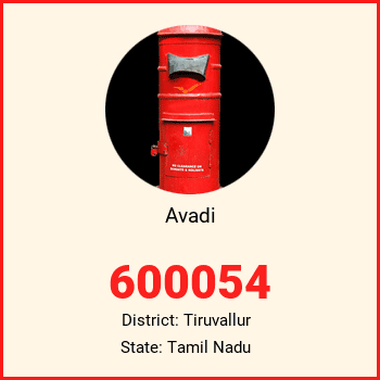 Avadi pin code, district Tiruvallur in Tamil Nadu