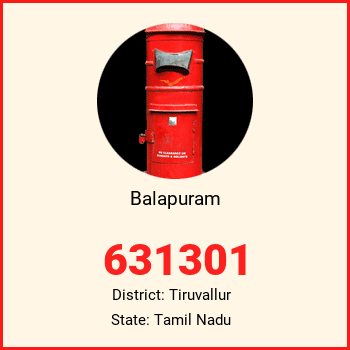Balapuram pin code, district Tiruvallur in Tamil Nadu