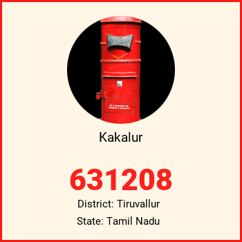 Kakalur pin code, district Tiruvallur in Tamil Nadu