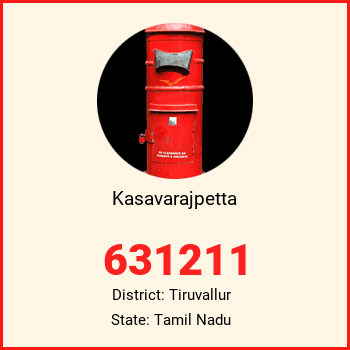 Kasavarajpetta pin code, district Tiruvallur in Tamil Nadu