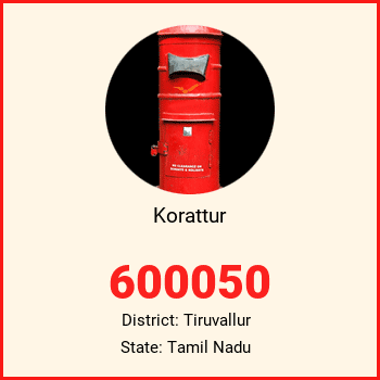 Korattur pin code, district Tiruvallur in Tamil Nadu