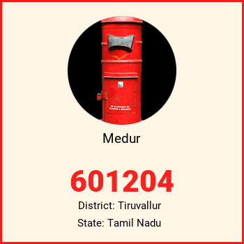 Medur pin code, district Tiruvallur in Tamil Nadu