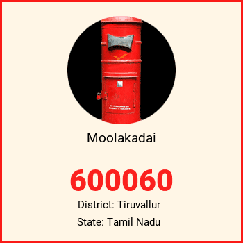 Moolakadai pin code, district Tiruvallur in Tamil Nadu
