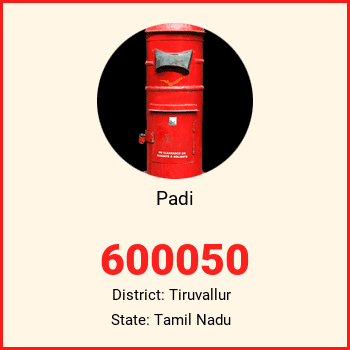 Padi pin code, district Tiruvallur in Tamil Nadu