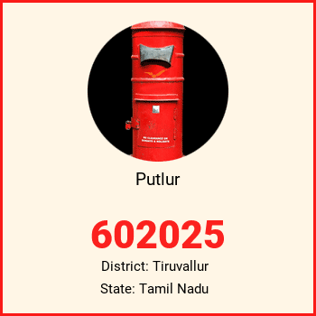 Putlur pin code, district Tiruvallur in Tamil Nadu