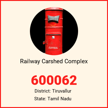 Railway Carshed Complex pin code, district Tiruvallur in Tamil Nadu