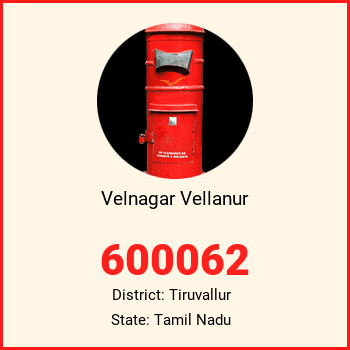 Velnagar Vellanur pin code, district Tiruvallur in Tamil Nadu