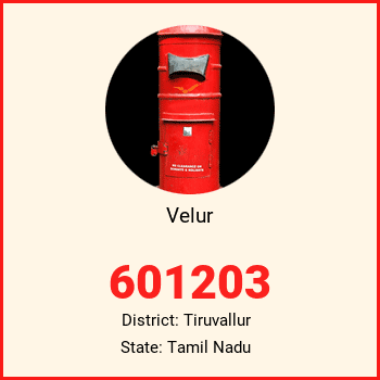 Velur pin code, district Tiruvallur in Tamil Nadu