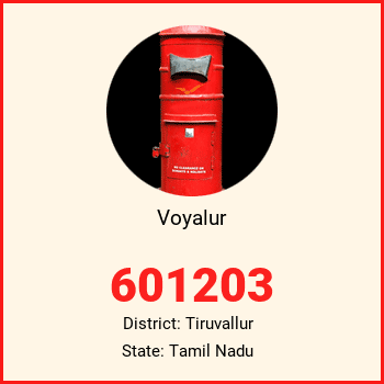 Voyalur pin code, district Tiruvallur in Tamil Nadu