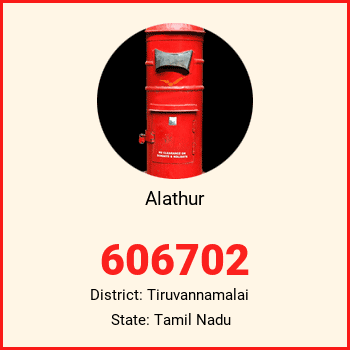 Alathur pin code, district Tiruvannamalai in Tamil Nadu