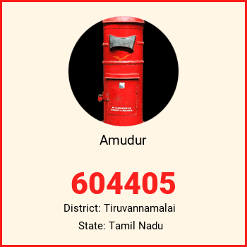 Amudur pin code, district Tiruvannamalai in Tamil Nadu