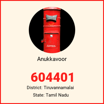 Anukkavoor pin code, district Tiruvannamalai in Tamil Nadu