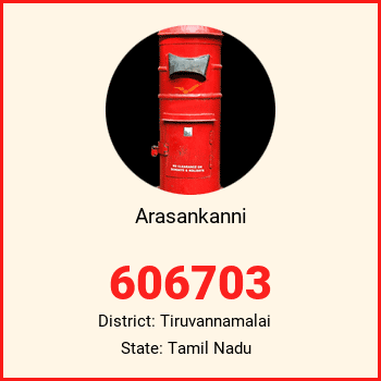 Arasankanni pin code, district Tiruvannamalai in Tamil Nadu