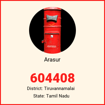 Arasur pin code, district Tiruvannamalai in Tamil Nadu
