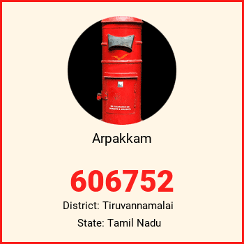 Arpakkam pin code, district Tiruvannamalai in Tamil Nadu