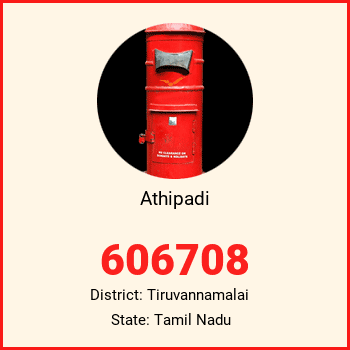 Athipadi pin code, district Tiruvannamalai in Tamil Nadu