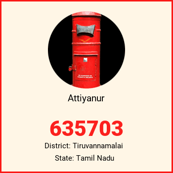 Attiyanur pin code, district Tiruvannamalai in Tamil Nadu