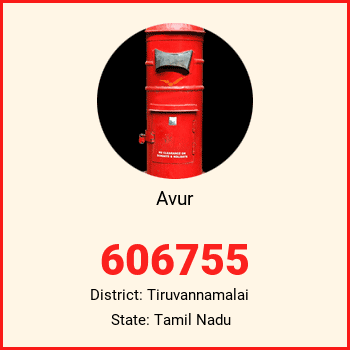 Avur pin code, district Tiruvannamalai in Tamil Nadu
