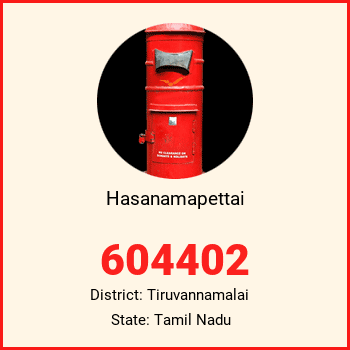 Hasanamapettai pin code, district Tiruvannamalai in Tamil Nadu