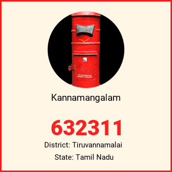 Kannamangalam pin code, district Tiruvannamalai in Tamil Nadu