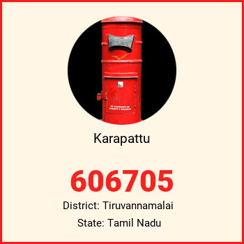 Karapattu pin code, district Tiruvannamalai in Tamil Nadu