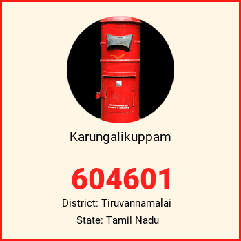 Karungalikuppam pin code, district Tiruvannamalai in Tamil Nadu