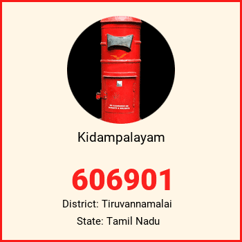 Kidampalayam pin code, district Tiruvannamalai in Tamil Nadu