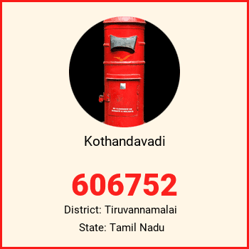 Kothandavadi pin code, district Tiruvannamalai in Tamil Nadu