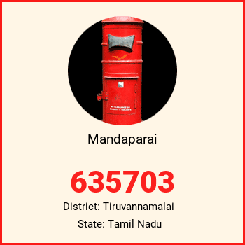 Mandaparai pin code, district Tiruvannamalai in Tamil Nadu