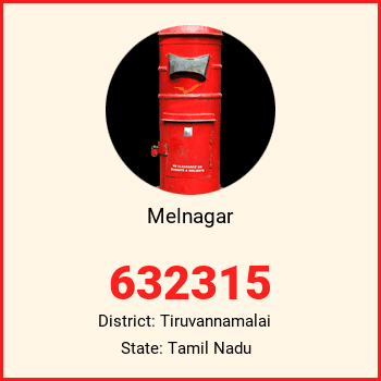 Melnagar pin code, district Tiruvannamalai in Tamil Nadu
