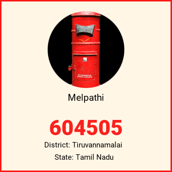 Melpathi pin code, district Tiruvannamalai in Tamil Nadu