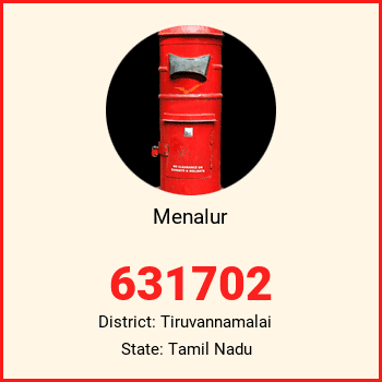 Menalur pin code, district Tiruvannamalai in Tamil Nadu