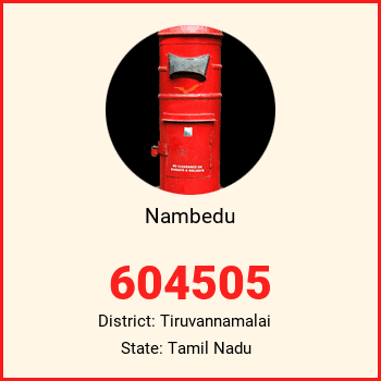 Nambedu pin code, district Tiruvannamalai in Tamil Nadu