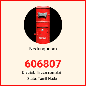Nedungunam pin code, district Tiruvannamalai in Tamil Nadu