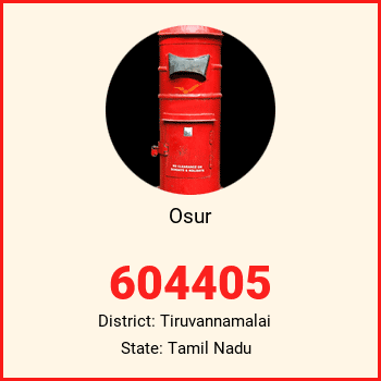Osur pin code, district Tiruvannamalai in Tamil Nadu