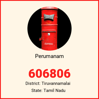 Perumanam pin code, district Tiruvannamalai in Tamil Nadu