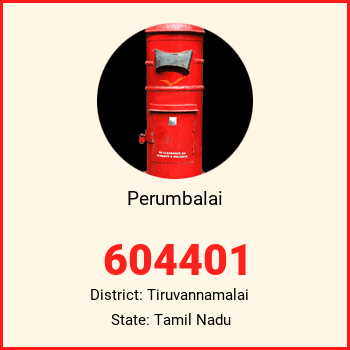 Perumbalai pin code, district Tiruvannamalai in Tamil Nadu
