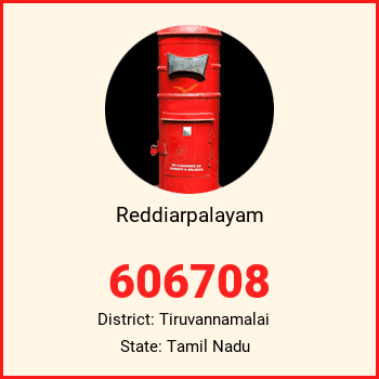 Reddiarpalayam pin code, district Tiruvannamalai in Tamil Nadu
